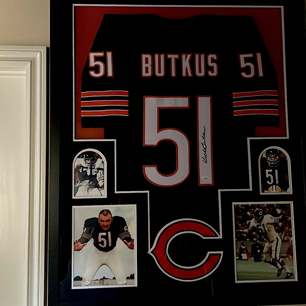 Autographed football jersey